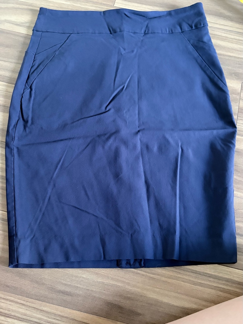Women's Navy stretch Pencil Skirt